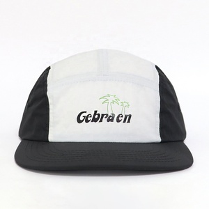 Gorras de 5 Paneles Personalizadas con Logotipo Impreso, de Nailon, Impermeables, de Secado Rápido, con Visera Plana, en Blanco y Negro, Estilo Deportivo Casual para <span class=keywords><strong>Hombre</strong></span> - Product Image 2