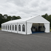 Grande tente d'exposition à triple couche en PVC Oxford à ossature aluminium pour salons professionnels et événements en plein air