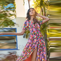 Robes maxi à étages Sweet Soul Monaco sur mesure en gros 2026, élégantes, décontractées, sexy, robes ouvertes