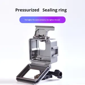 Étui étanche pour caméra d'action GoPro Hero 4K, en aluminium, 80 m sous l'eau, verre trempé, haute dureté, <span class=keywords><strong>accessoire</strong></span> sportif - Product Image 4