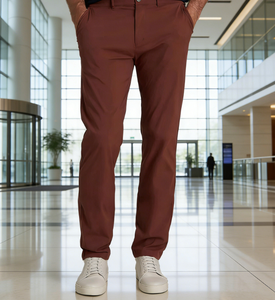 Pantaloni Eleganti da <span class=keywords><strong>Uomo</strong></span> Slim Fit Elasticizzati Leggeri 100% Poliestere a Gamba Dritta per Business Casual - Product Image 2