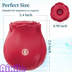 Jouets sexuels : Vibrateur rose en forme de rose pour femmes, stimulateur clitoridien et des mamelons, jouet sexuel rose à succion, vibrateurs clitoridiens et du point G pour femmes et couples - Product Image 4