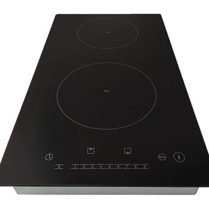 Cuisinière hybride haut de gamme à commande tactile 3800W avec 2 brûleurs, plaque vitrocéramique intégrée - Product Image 1