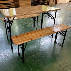 Ensembles de <span class=keywords><strong>table</strong></span> et de <span class=keywords><strong>banc</strong></span> de bière en <span class=keywords><strong>bois</strong></span> pliables d'extérieur pour banquet - Product Image 3