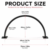 Lampe de bureau professionnelle pour manucure Diamond Half Moon, grande/petite taille, blanc/naturel/chaud, répondant à différents besoins