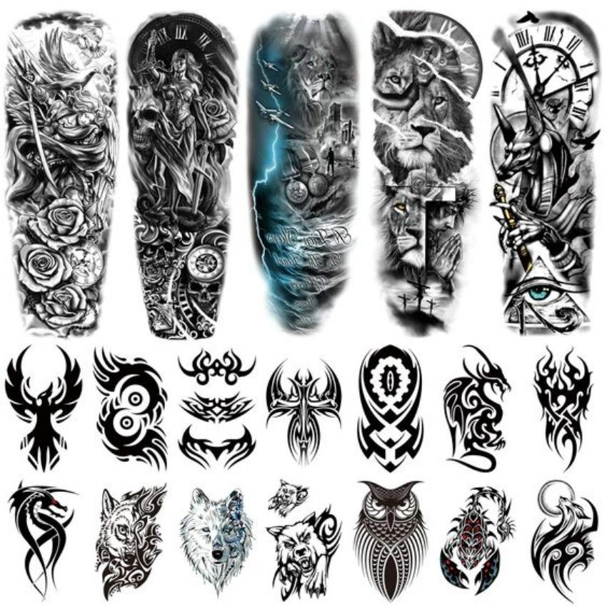 Diseños Vibrantes y pequeños tatuajes hombres brazo Duraderos para