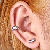 TT - Clou d'oreille plat en titane ASTM F136 pour piercing nez et oreille, boucles d'oreilles hélix, bijoux de corps tendance pour femme