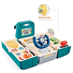 Juguete de Autobús Escolar con Volante, Sonido y Luces para Niños Pequeños, Juguete Educativo de Conducción - Product Image 3