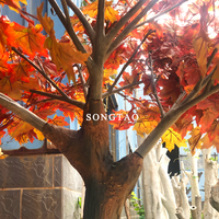 Arbre d'érable artificiel naturel avec couronne personnalisable pour toile de fond de mariage et aménagement paysager intérieur de centre commercial