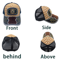 Gorra Snapback Unisex Personalizada con Logotipo Metálico 3D de Herradura, Bordado de Personajes en Mezclilla, Malla, Lona y Jersey, Estilo Western Étnico y a la Moda