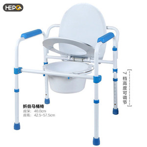 Asiento de inodoro plegable Hepa con barras de apoyo para personas mayores y embarazadas, capacidad de 113 kg, LqX-050004 - Product Image 2