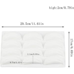 UNIMOUCH Banana Shape White 12-Cavity Eco-Friendly Dishwasher Safe <b>Silicone</b> Chocolate Mold for Fondant and Cake Decoration - Product Image 2