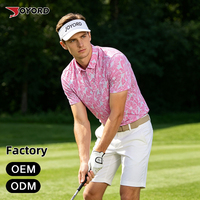 Kaos Polo Golf Pria Atletis Berbahan Polyester Spandex, Cepat Kering, Stretch 4 Arah, Bernapas, Ringan, Grosir