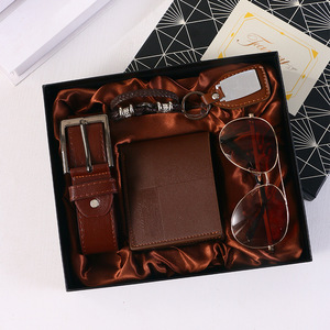 Set de Regalo Empresarial Personalizado con Logotipo, <span class=keywords><strong>Gafas</strong></span> de Sol para Hombre, Recuerdo, Regalo de San Valentín, Cinturón, Cartera, Pulsera, Tendencia - Product Image 2