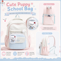 Mochila Escolar Ligera de Poliéster de 0.62 kg, Resistente al Agua, Gran Capacidad, para Estudiantes de Secundaria, para el Estudio Diario
