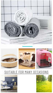 ผ้าอ้อมสัตว์เลี้ยงแบบใช้แล้วทิ้ง เป็นมิตรกับสิ่งแวดล้อม ซึมซับดี หนาพิเศษ ทำความสะอาดล้ำลึกและแห้งเร็ว สำหรับสัตว์ขนาดเล็ก จำนวนมาก - Product Image 5