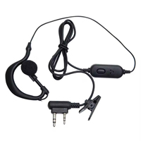Interphone personnalisé crochet d'oreille unique écouteur talkie-walkie accessoires crochet d'oreille réglable Radio bidirectionnelle avec écouteur de surveillance PTT