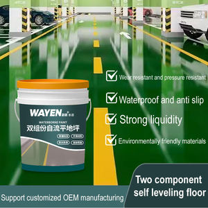 Nouvelle peinture liquide époxy à base d'eau auto-nivelante à deux composants pour sol de garage souterrain, <span class=keywords><strong>parking</strong></span>, stade, piste - Product Image 3