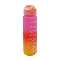 Fitness Sport Coloré Gym Gallon Tritan SK Sans BPA En Plastique Protéine Air Motivation Bouteille D'eau avec marqueur de temps