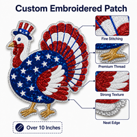 Patchs thermocollants personnalisés OEM en feutre non tissé, brodés de fleurs et d'alphabet à sequins, grands, de créateur, pour vestes, badges et logos