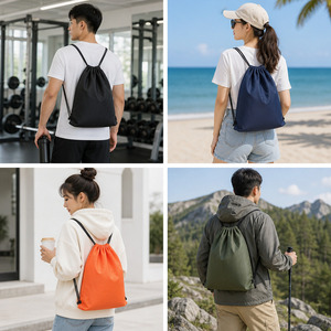 Mochila con Cordón y Logotipo Personalizado, Impresión de su Logotipo, Bolsillo Frontal con Cremallera, Fabricación OEM/ODM Directa de Fábrica, Impresión Personalizada al por Mayor - Product Image 4
