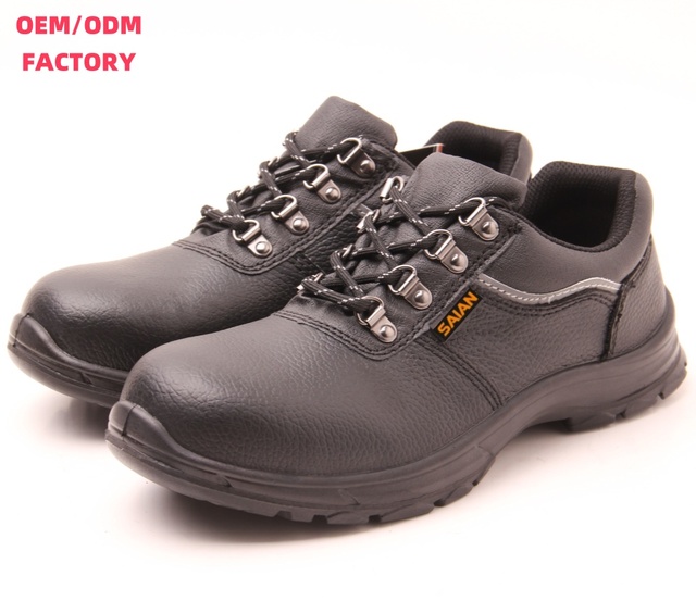CE S3 Genuine Leather Safety Work Boots Waterproof with PU Sole Steel Toe Iron Midsole Mesh Medicine Boot for Factory Use