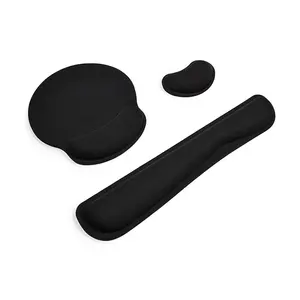 Custom Ergonomic Sets Memory Foam Keyboard Mouse Pad Wrist Support Hand Rest Pads Sets for Computer Office Laptop