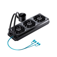 Jonsbo TH360 affichage numérique refroidi à l'eau CPU radiateur ARGB synchrone à quatre côtés miroir PWM Intelligent PC RGB ventilateur d'air