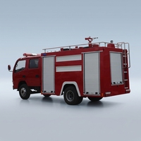 Camion-citerne à eau diesel Dongfeng double cabine 3CBM 4x2, portée 48m, camion de pompiers pour intervention rapide et lutte contre les incendies en milieu communautaire