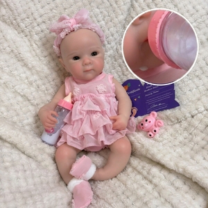Bebé <span class=keywords><strong>Reborn</strong></span> de Silicona, Muñeca <span class=keywords><strong>Reborn</strong></span> de Silicona Sólida de 13 Pulgadas, Realista, Lavable, Regalo para Niña, Venta al por Mayor de Fábrica - Product Image 2