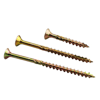Acier au carbone zingué jaune entraînement Torx tête plate bois auto-forage vis à cloison sèche tête CSK vis de coupe autotaraudeuse