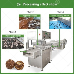 Noix de cajou bonbons enrobe 200 mm utilisé fruits <span class=keywords><strong>d</strong></span>éshydratés chine gaufrette <span class=keywords><strong>chocolat</strong></span> revêtement ligne de production Machine - Product Image 5