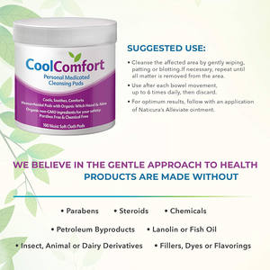 Toallitas de <span class=keywords><strong>Aloe</strong></span> Vera y avellana orgánica, almohadillas de limpieza Personal para aliviar la quema de hemorroides - Product Image 6