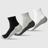 Vente à chaud de chaussettes de sport pour hommes en coton de haute qualité Logo personnalisé équipage tricoté respirant Absorption des chocs pour l'automne