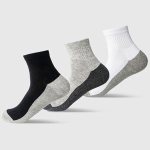Hot Selling High Quality Cotton Men's Sports <b>Socks</b> Custom Logo Crew Knitted Breathable Shock Absorption for Autumn - Product Image 2