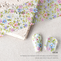 Autocollants de transfert pour nail art : motifs étoiles, roses palais, fleurs et ciel étoilé pour manucure DIY, vente en gros