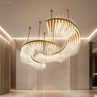 Lámparas de Techo de Lujo para Vestíbulo Grande, Recepción, Departamento de Ventas, Diseño Creativo, Candelabros para Hotel, Salón de Banquetes