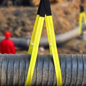 Sangle de levage industrielle robuste en polyester 3 tonnes SF6:1 7:1 4m avec double œillet CE - Product Image 2