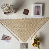 Foulard en maille tricotée à motif marguerite, léger et transparent, idéal pour le quotidien et les soirées romantiques