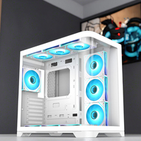 Type C Tempered Glass Full Tower Gaming Case ATX Computer Gamer PC Casing Custom LOGO Accessories Side Panel Window desktop case