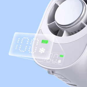 Mini Ventilador Portátil F34 con Motor de Alta Velocidad y Enfriamiento Rápido de 360° °   Ventilador con clip y pantalla digital de ángulo ajustable para oficina, camping, playa y hogar - Product Image 4