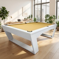 Table de billard commerciale moderne en chêne robuste avec ardoise Jiujiang épaisse et coussinets en caoutchouc de qualité supérieure, durable