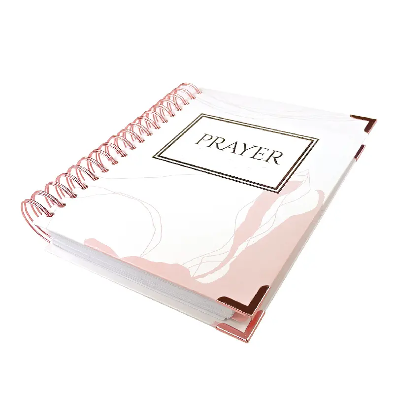 JX27 Custom Design Hardcover Prayer Inspirational Dated Agenda Custom Spiral Custom Notebook Set Planner Gratitude Diary Journal