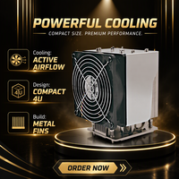 Dissipateur thermique actif pour processeur serveur AMD Ryzen 7000 8000 9000, 4U LGA1718, radiateur en cuivre et aluminium, ventilateur 120x25mm