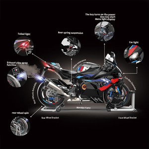 Nouvelle Moto Électrique Jouet Style Moderne Échelle 1:9 Modèles de Moto en Alliage Moulé Sous Pression pour Enfants avec Télécommande - Product Image 2