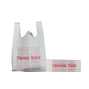 ถุงพลาสติก HDPE รักษ์โลก แบบเสื้อยืด สำหรับใส่ของชำในซูเปอร์มาร์เก็ต  แบบมีหูหิ้ว  สไตล์คลาสสิก สำหรับเสื้อผ้าและรองเท้า - Product Image 4