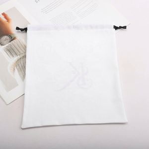 Bolsa con Cordón de Algodón Ecológico con Logotipo Personalizado para Ropa, Zapatos y Sombreros de Bebé Reutilizables, Bolsa Protectora Perfecta para el Polvo - Product Image 6