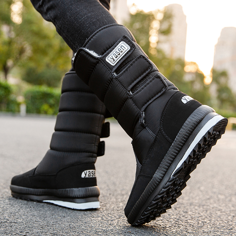 Botas de nieve cálidas y cómodas para hombre 2020 para invierno superventas antideslizantes zapatos de cuero Botas de nieve cálidas y cómodas para hombre 2020 para invierno superventas antideslizantes zapatos de cuero
