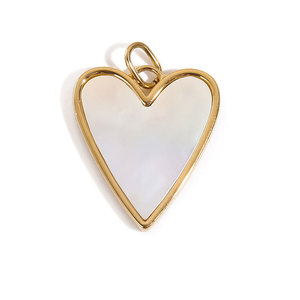 Dijes de Corazones de Lujo en Acero Inoxidable 316L con Baño de Oro PVD de 14k/18k, Resistentes al Agua, para Fabricación de Joyería, Pulseras y Collares - Product Image 6