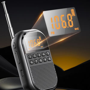 Radio FM/AM rechargeable pour personnes âgées avec clavier numérique, fente pour carte TF, écran LED, antenne télescopique, radio à signal fort - Product Image 5